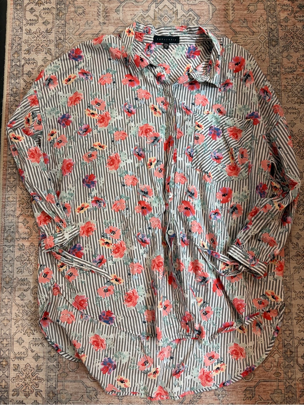 Sanctuary Hi Low Button-Down Shirt